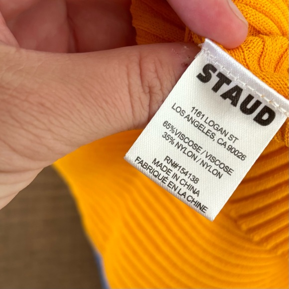 staud new nwt nfl chargers ribbed button down shirt - Picture 6 of 8